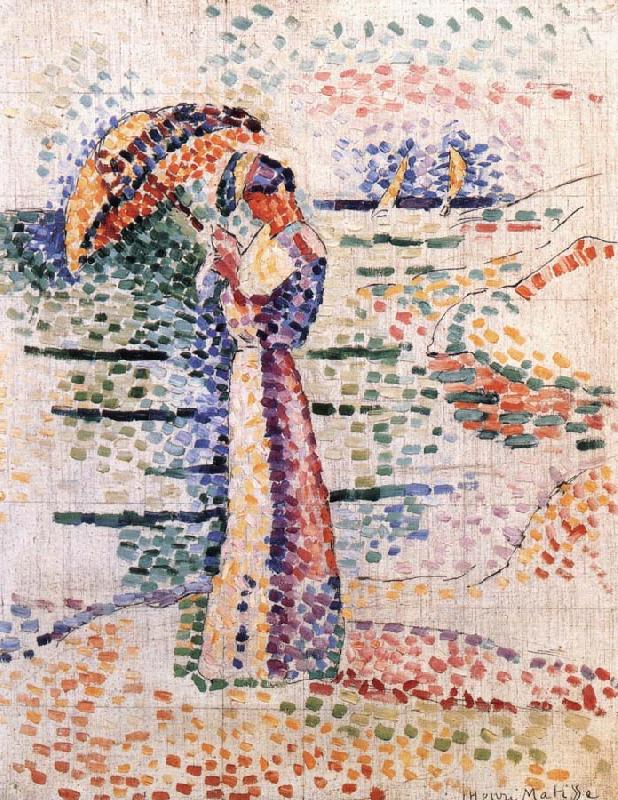 Henri Matisse Woman holding umbrella oil painting picture